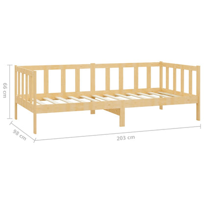 Daybed med Skuffer 90x200 Cm Massivt Fyrretræ - billede 7