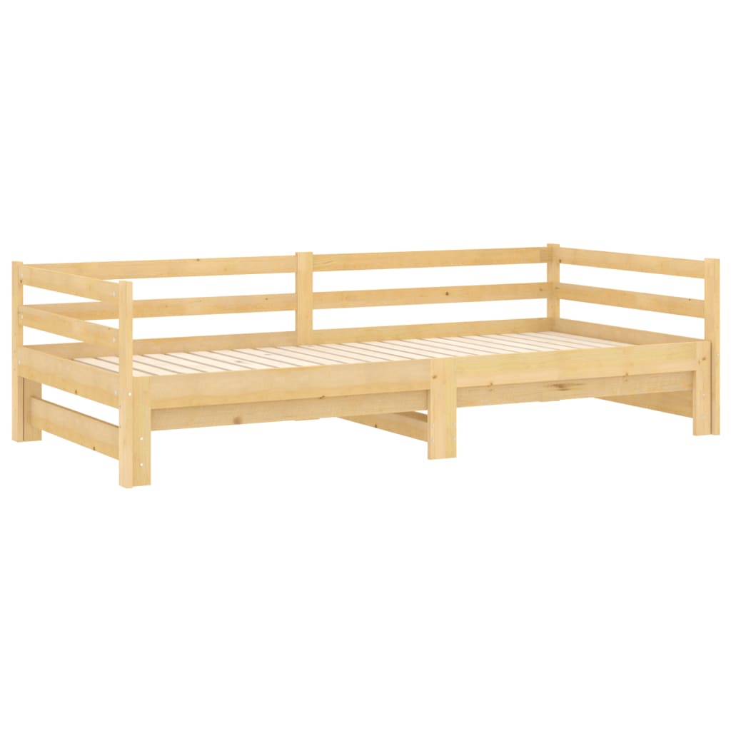 Daybed Med Udtræk 2X(90X200) Cm Massivt Fyrretræ