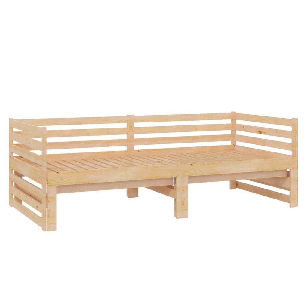 Daybed Med Udtræk 2X(90X200) Cm Massivt Fyrretræ
