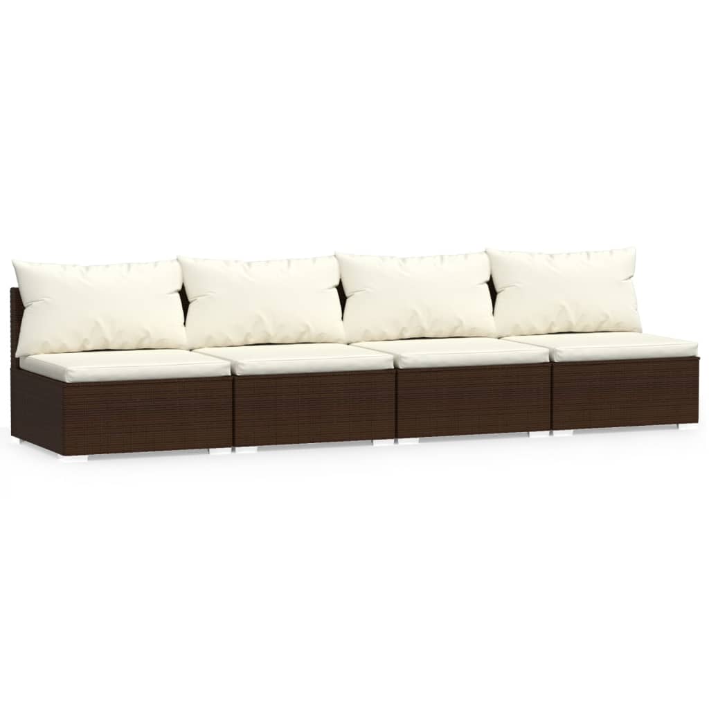 Sofa Med Hynder Polyrattan - Billede 2