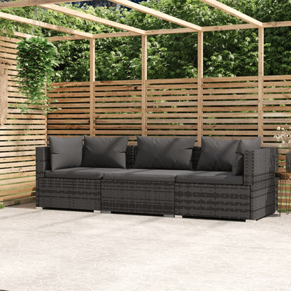 3-personers Sofa Med Hynder Polyrattan - Variant 317511
