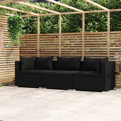 3-personers Sofa Med Hynder Polyrattan - Variant 317522
