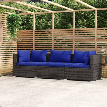 3-personers Sofa Med Hynder Polyrattan - Variant 317566