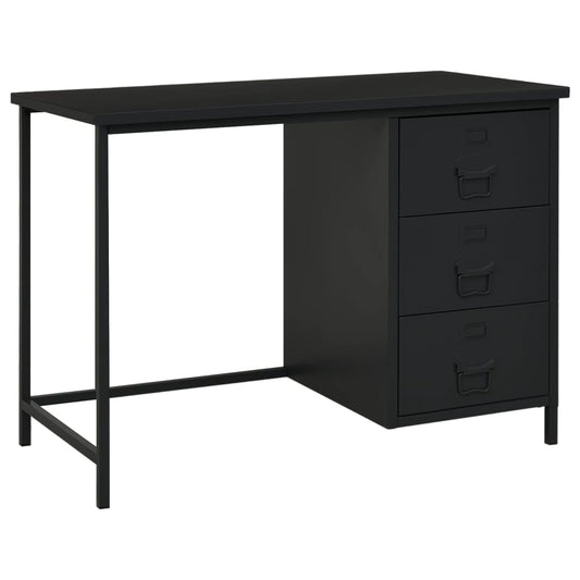 Industrielt Skrivebord Med Skuffer 105X52X75 Cm Stål