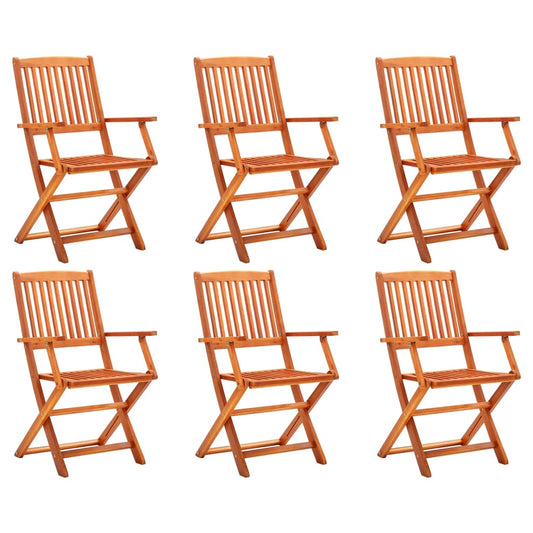 Foldbare Havestole 6 Stk. Massivt Eukalyptustræ