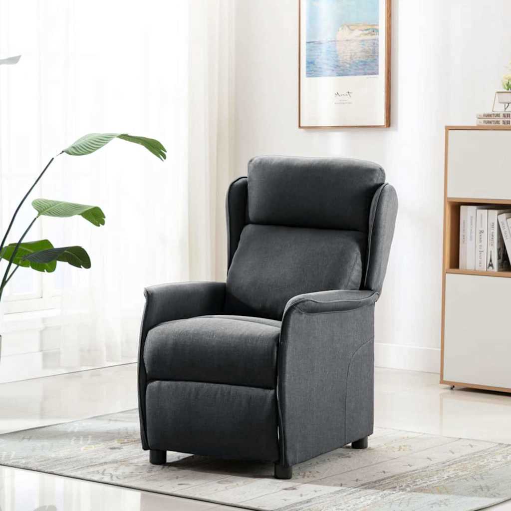 Liggestol Mørkegrå 67.5 X 93.5 X 101.5 Cm Stof - Billede 2