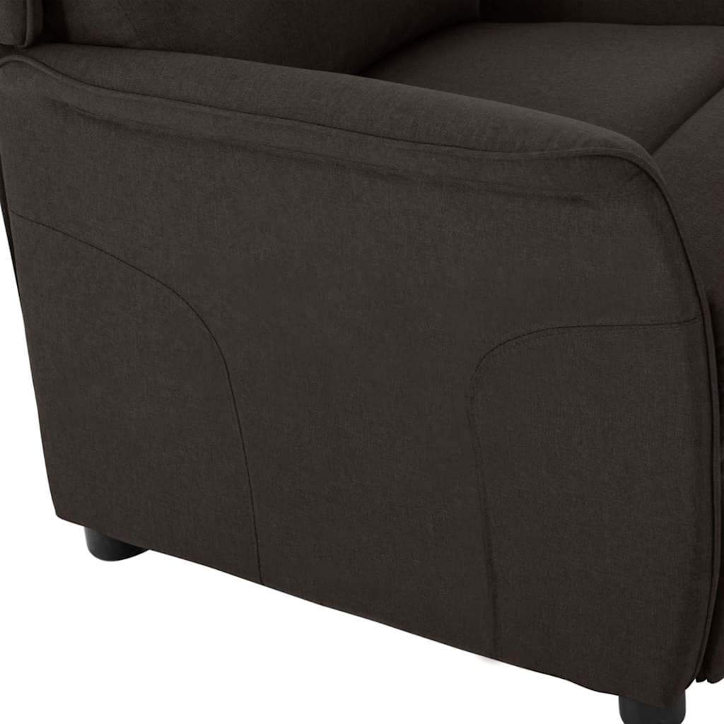 Liggestol Mørkebrun 67.5 X 93.5 X 101.5 Cm Stof - Billede 6