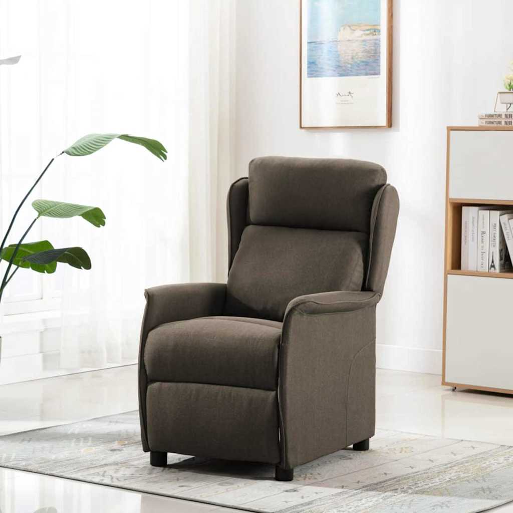 Liggestol Gråbrun 67.5 X 93.5 X 101.5 Cm Stof - Billede 2