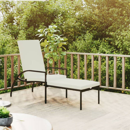 Liggestol Med Fodskammel Polyrattan