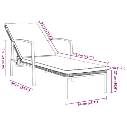 Liggestol Med Hynde Polyrattan