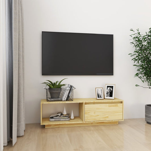 Tv-Bord 110X30X33,5 Cm Massivt Fyrretræ