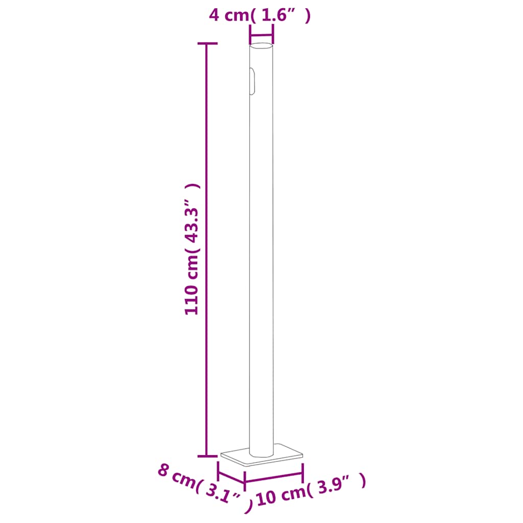 Sammenrullelig Sidemarkise 180x600 Cm - Billede 10
