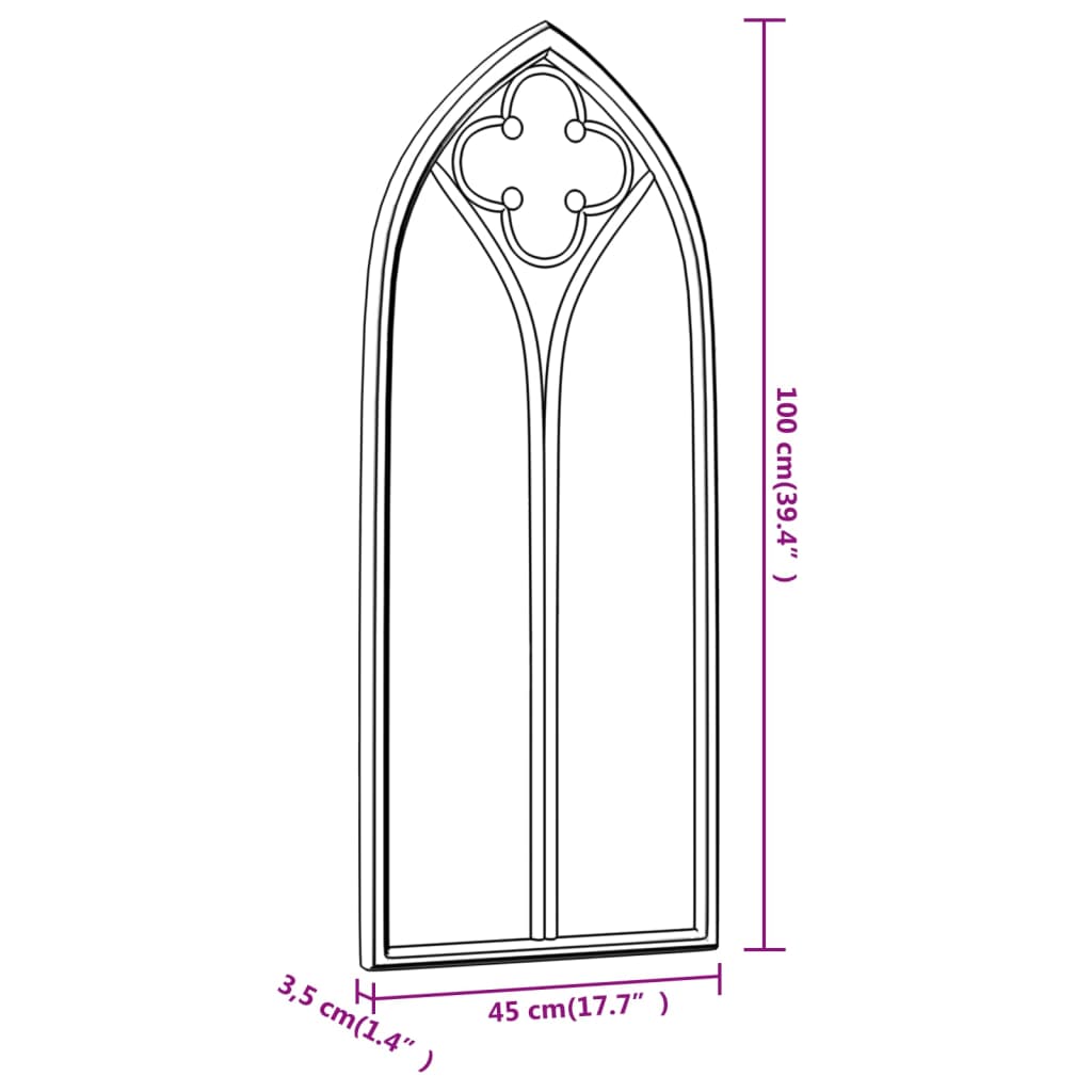 Spejl 100x45 Cm Jern - Billede 6