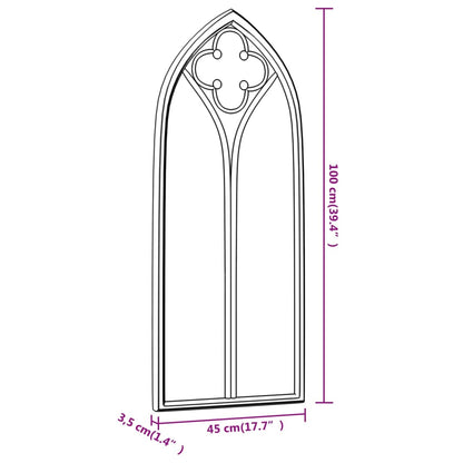 Spejl 100x45 Cm Jern - Billede 6