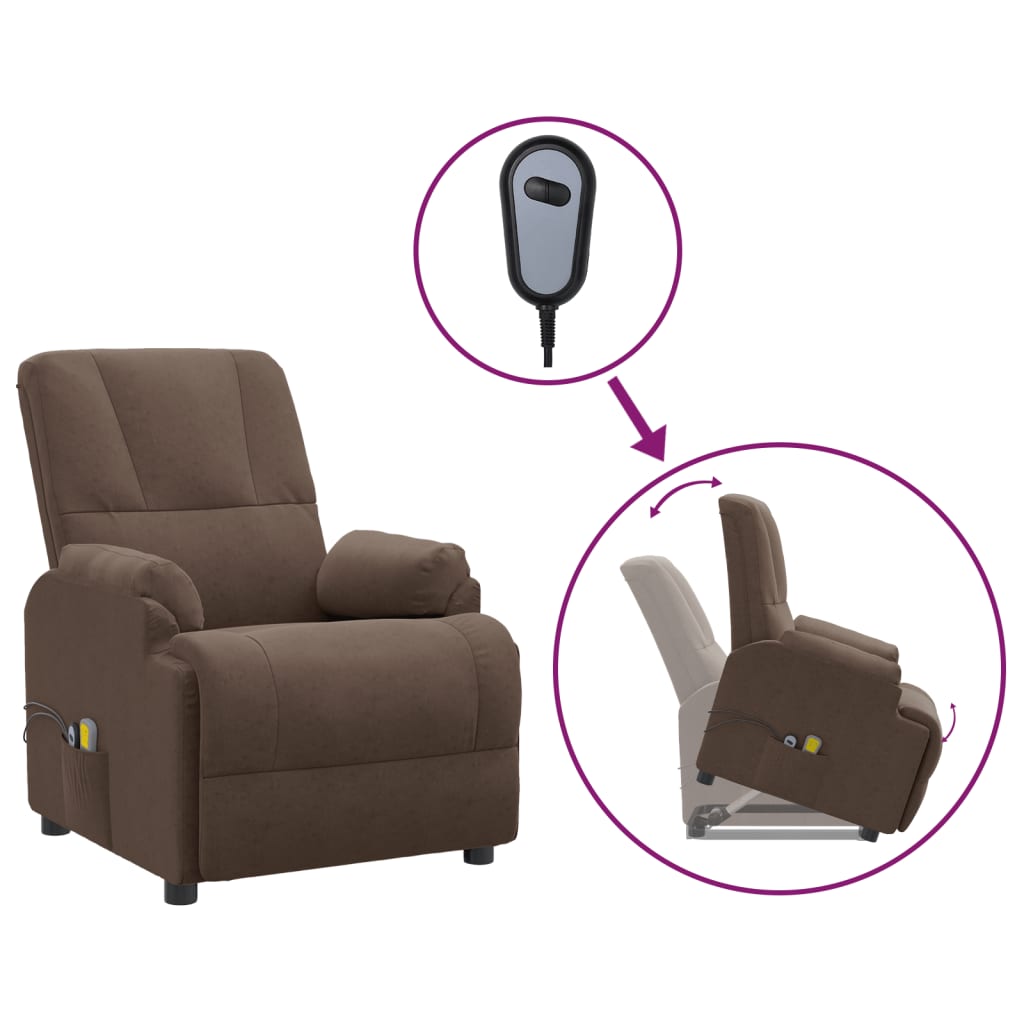 Massagestol Imiteret Ruskind - Billede 2