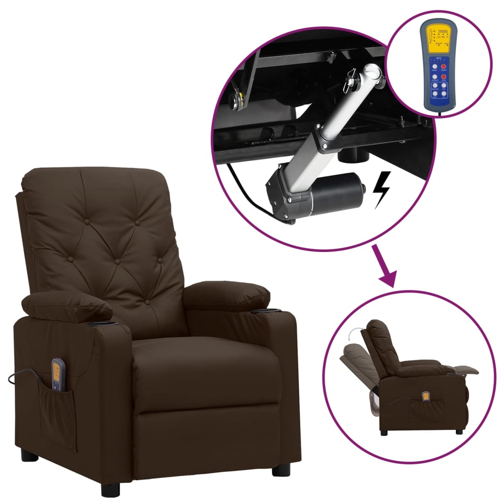 Massagestol Med Løftefunktion Kunstlæder