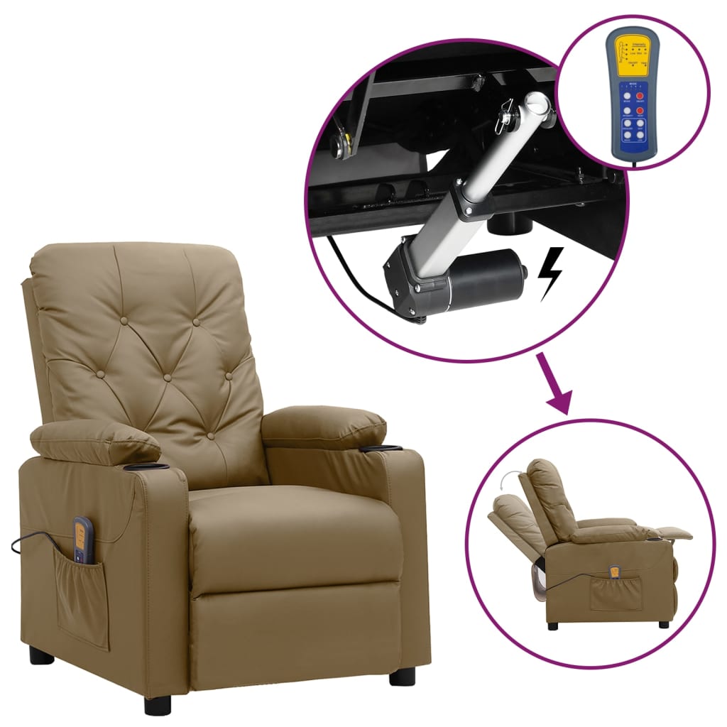 Massagestol Med Løftefunktion Kunstlæder