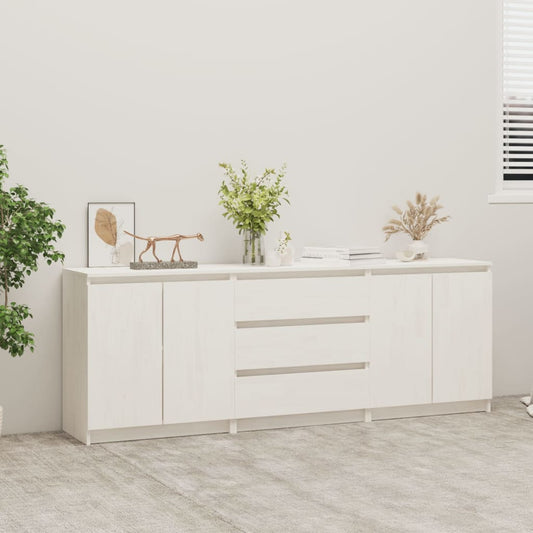 Sideskab 180X36X65 Cm Massivt Fyrretræ