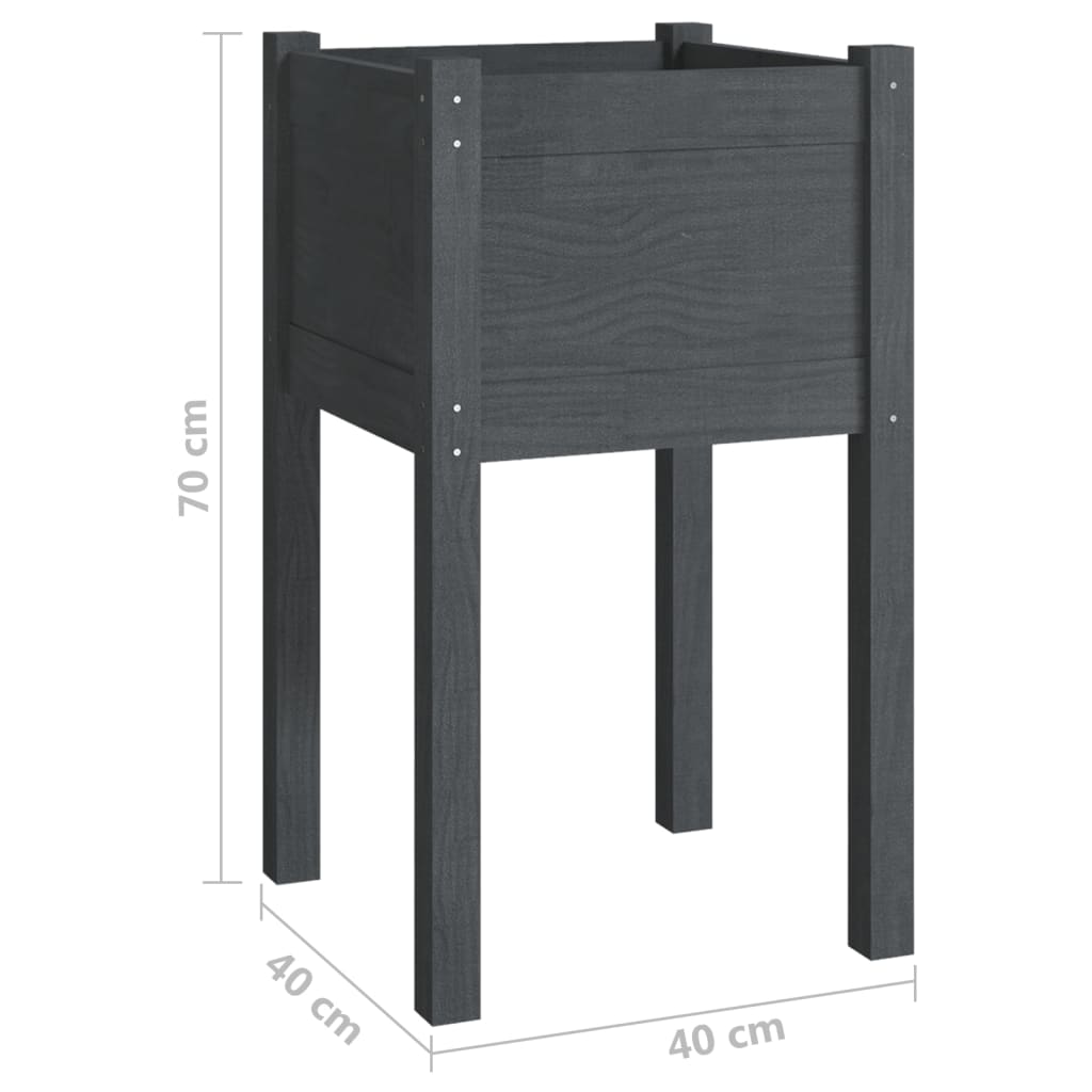 Plantekasser 40x40x70 Cm Massivt Fyrretræ - Billede 7