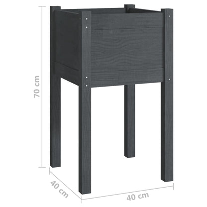 Plantekasser 40x40x70 Cm Massivt Fyrretræ - Billede 7