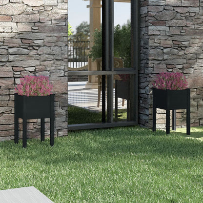 Plantekasser 40x40x70 Cm Massivt Fyrretræ - Variant 810798