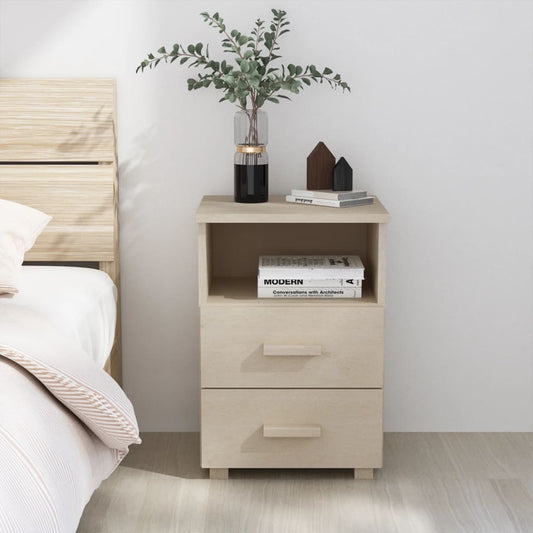 Sengeskab Hamar 2 Stk. 40X35X44,5 Cm Fyrretræ