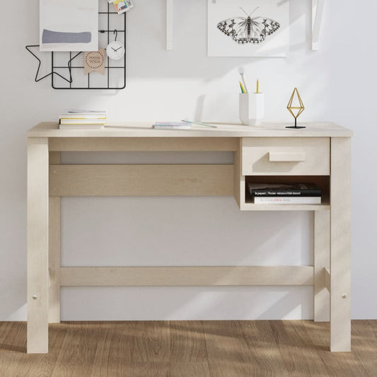 Skrivebord Hamar 110X40X75 Cm Fyrretræ Honningbrun