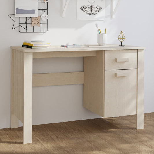 Skrivebord Hamar 113X50X75 Cm Fyrretræ Honningbrun