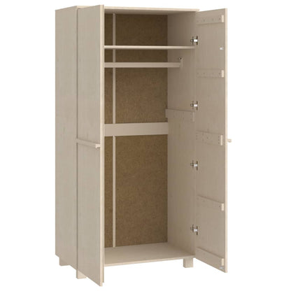Klædeskab Hamar 89x50x180 Cm Massivt Fyrretræ - Billede 4