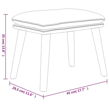 Fodskammel 45x29,5x35 Cm Stof Og Kunstlæder - Billede 7