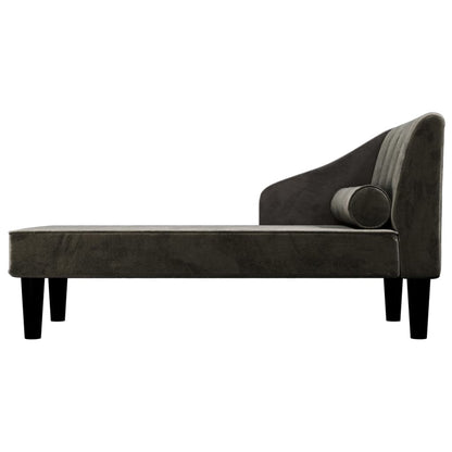 Chaiselong Med Bolster Fløjl