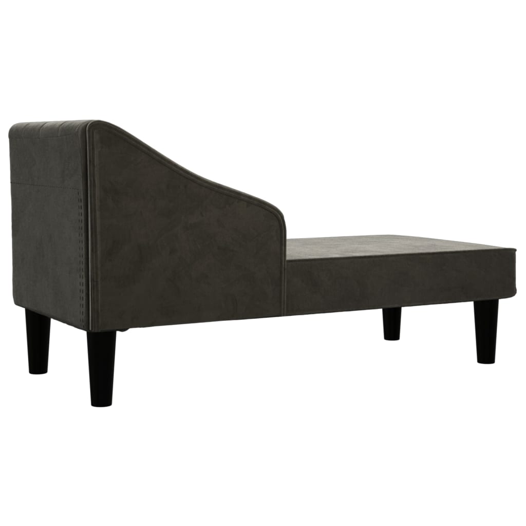 Chaiselong Med Bolster Fløjl