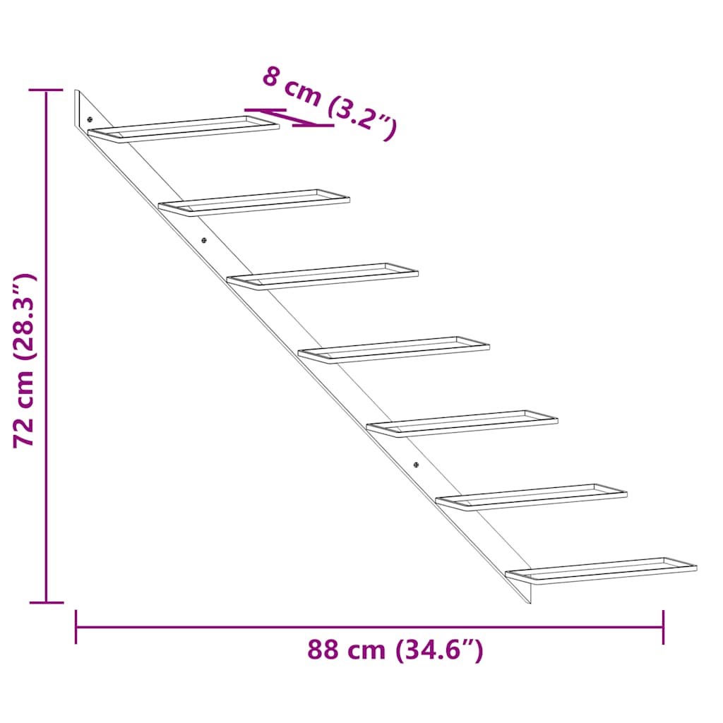 Væghængte Vinreoler Til 7 Flasker Metal - Billede 10