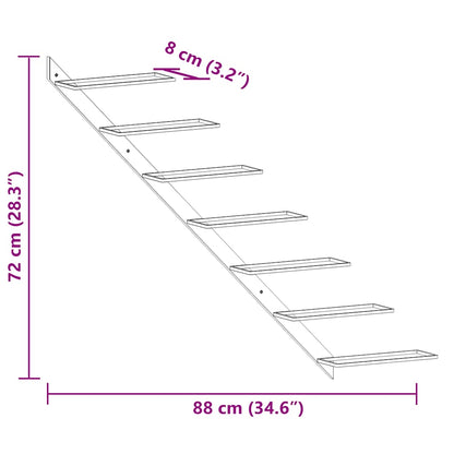 Væghængte Vinreoler Til 7 Flasker Metal - Billede 10