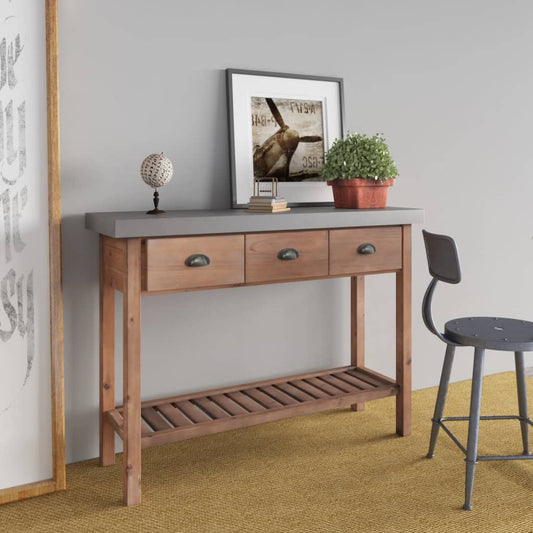 Konsolbord 110X35X80 Cm Massivt Fyrretræ