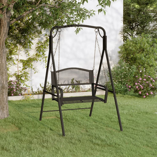Gyngebænk 124 Cm Stål Sort