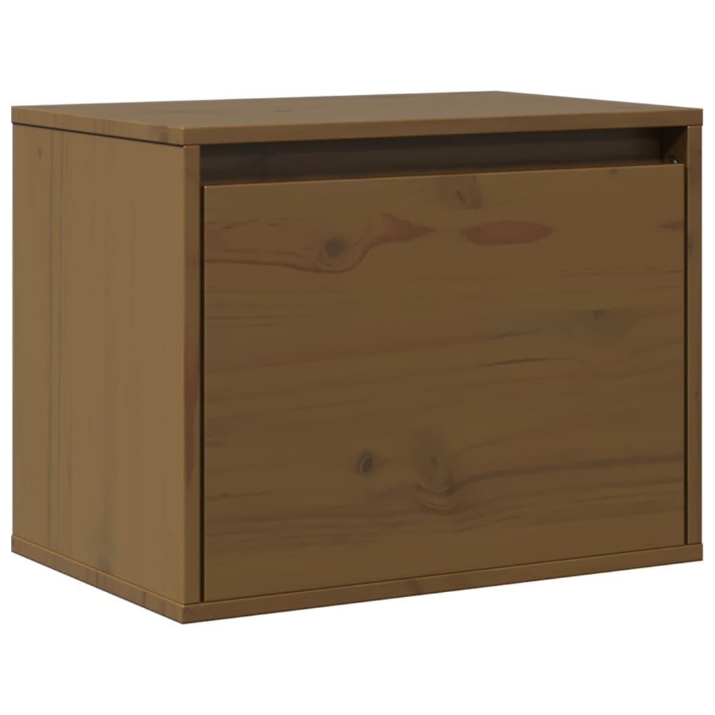 Vægskab 45x30x35 Cm Massivt Fyrretræ Honningbrun - Billede 2