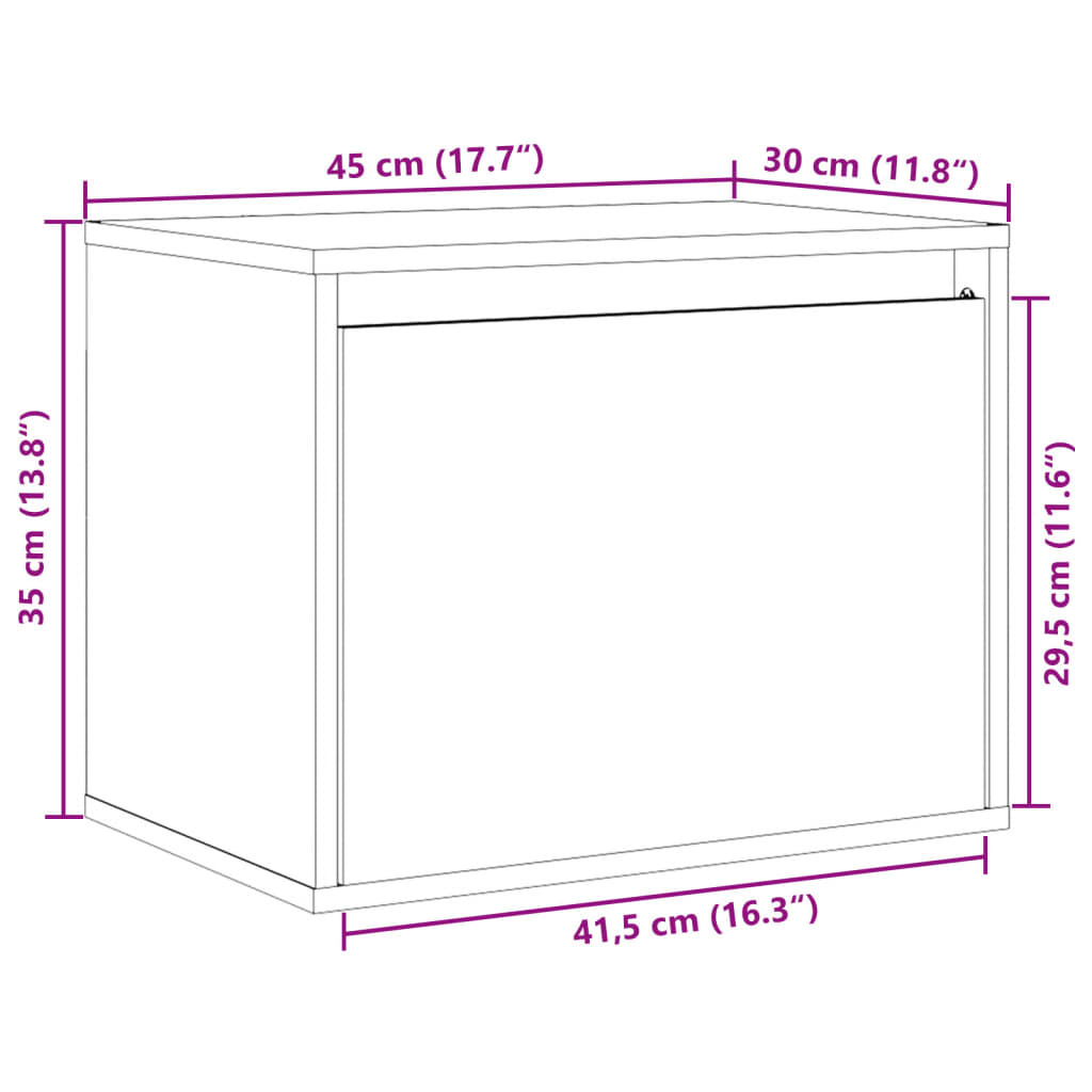 Vægskab 45x30x35 Cm Massivt Fyrretræ Honningbrun - Billede 12