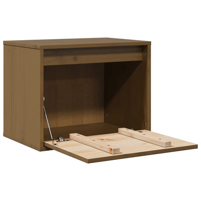 Vægskab 45x30x35 Cm Massivt Fyrretræ Honningbrun - Billede 5