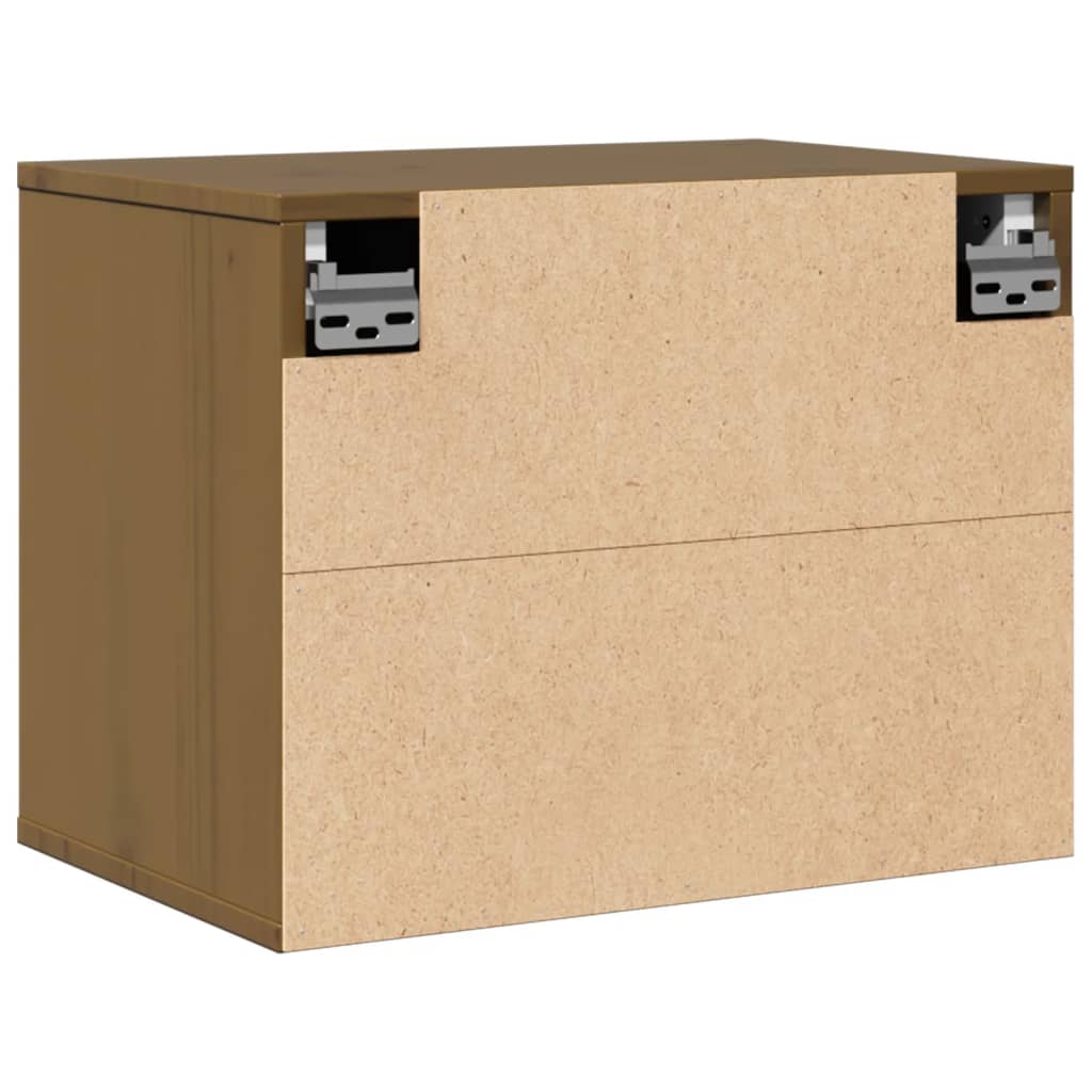Vægskab 45x30x35 Cm Massivt Fyrretræ Honningbrun - Billede 7
