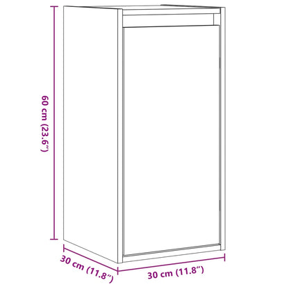 Vægskabe 30x30x60 Cm Massivt Fyrretræ - Billede 12