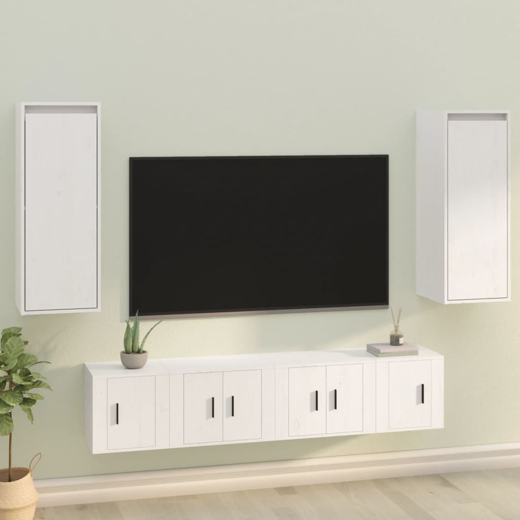 Vægskabe 30x30x80 Cm Massivt Fyrretræ - Variant 813498