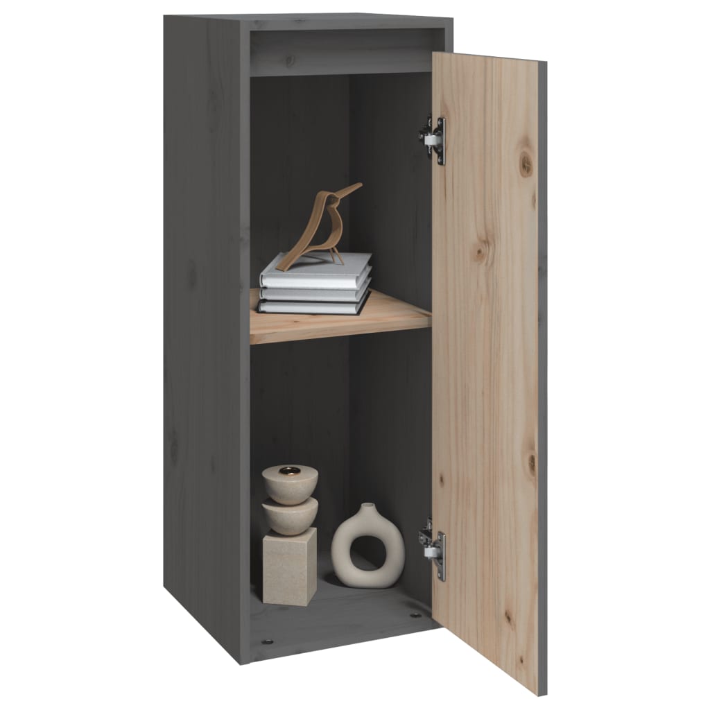 Vægskabe 30x30x80 Cm Massivt Fyrretræ - Billede 4