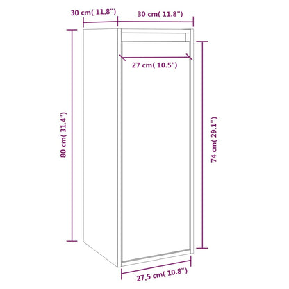 Vægskabe 30x30x80 Cm Massivt Fyrretræ - Billede 10