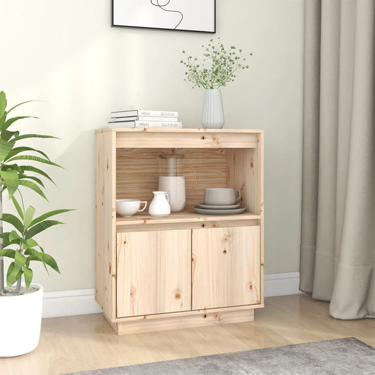 Skænk 60X34X75 Cm Massivt Fyrretræ