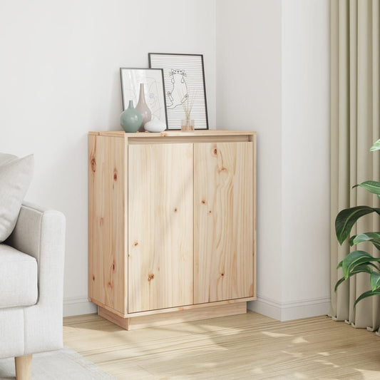 Skænk 60X34X75 Cm Massivt Fyrretræ