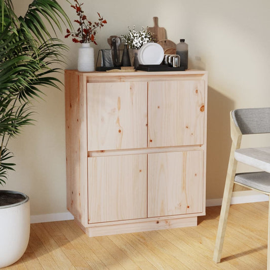 Skænk 60X34X75 Cm Massivt Fyrretræ
