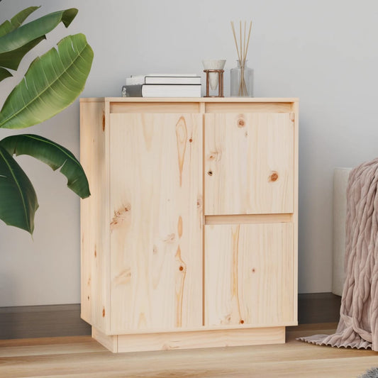Skænk 60X34X75 Cm Massivt Fyrretræ