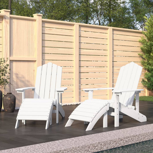 Adirondack-Havestole Med Fodstøtte 2 Stk. Hdpe