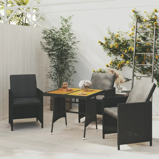 Havebord Polyrattan Og Massivt Akacietræ